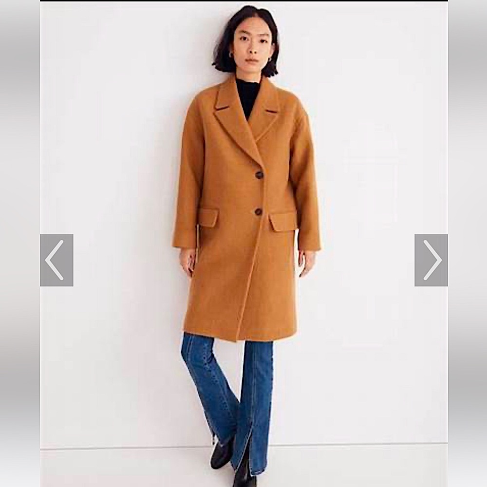 Madewell | Haydon Wool Cashmere Coat Insuluxe Fabric Toffee - small